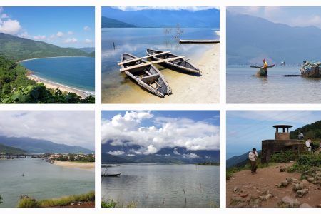 photos collage of hoi an to hue